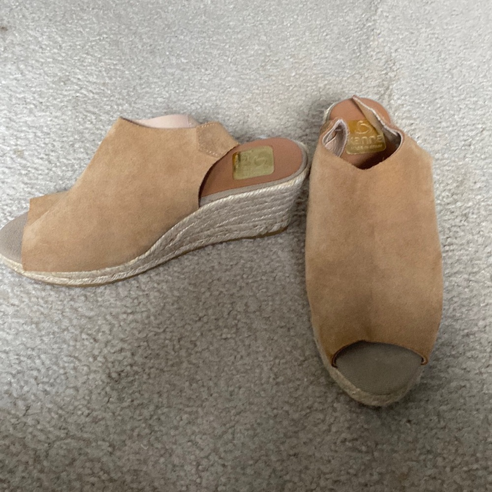 Suede Tan Wedges